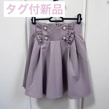 택 포함 새상품 ROJITA 펄 납 턱 플레어 스커트 로지타 지뢰