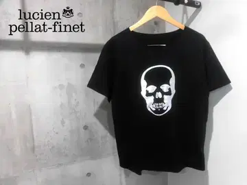 컨디션 최상 루시앙페라피네 로고 스컬 호일 프린트 반팔 티셔츠 2XL