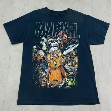 MARVEL 어벤져스 상의 티셔츠 구제 의류 네이비 컬러 M