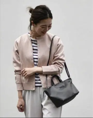 나일론 토트백 medium 그레이 펄 OURHOME