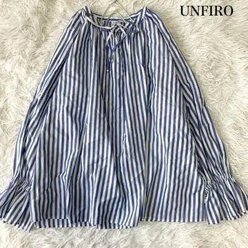 UNFIRO 이지케어 개더 블라우스 2way 스트라이프 S 사이즈