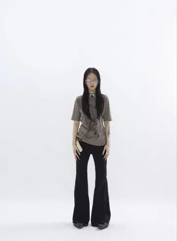 Y2K 플레어 청바지 부츠 컷 데님