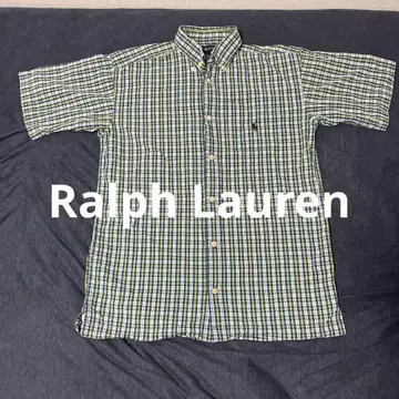 Ralph Lauren 반팔 셔츠 그린 체크