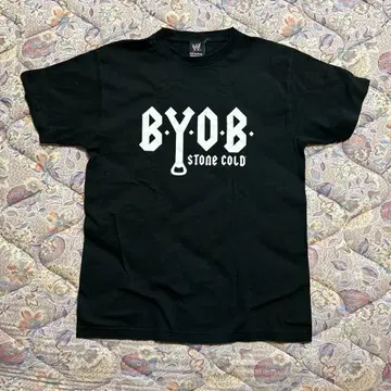 WWE 스톤 콜드 BYOB 티셔츠 블랙