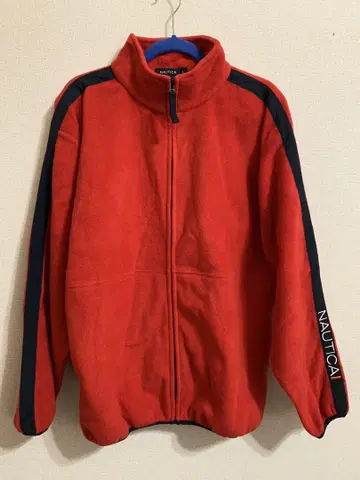 NAUTICA 풀 집업 플리스 자켓 레드 L 사이즈
