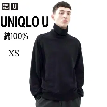 유니클로 U 터틀넥 블랙 XS 명작 인기 면100%