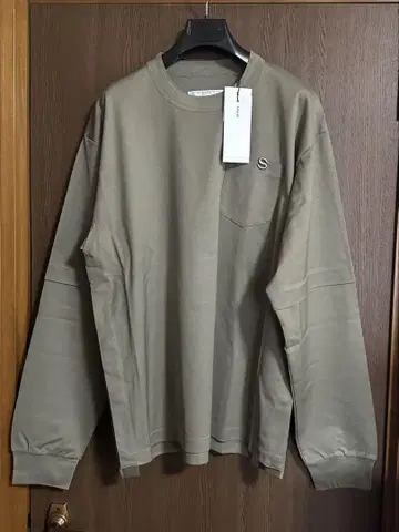 3 새상품 sacai S 로고 패치 롱 티셔츠 사카이 남성용 카키