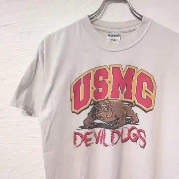 90년대 USMC 마린 코프스 미군 티셔츠 개 티셔츠