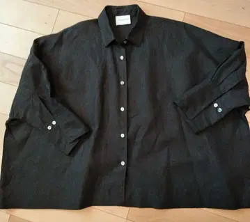 UNITED ARROWS 블랙 오버 사이즈 셔츠