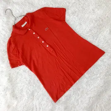 라코스테 (40) 반팔 폴로 셔츠 슬림 핏 자수 로고 카라 부착