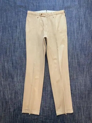 UNITED ARROWS 베이지 코튼 트윌 슬랙스 44 쿨 비즈 일본제