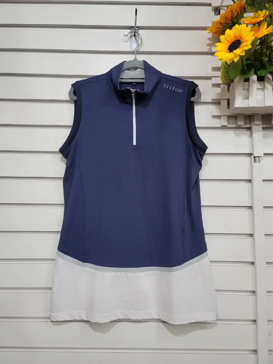#Women's Clothing ELLE GOLF Zip-Up Sleeveless Tee