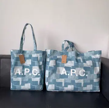 아페쎄 apc 블루 & 화이트 믹스 컬러 숄더백