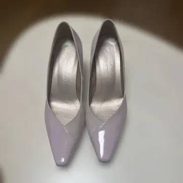 긴자 카네마츠 연보라색 5cm 힐 펌프스