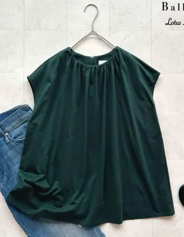 Ballsey 프렌치 슬리브 백 리본 풀오버 모스그린