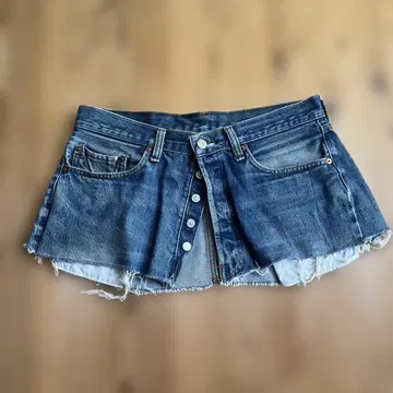 빈티지 리바이스 501 데님 랩 스커트