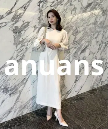 거의 미사용 anuans 긴팔 원피스 MEDIUM 아이보리 여성용
