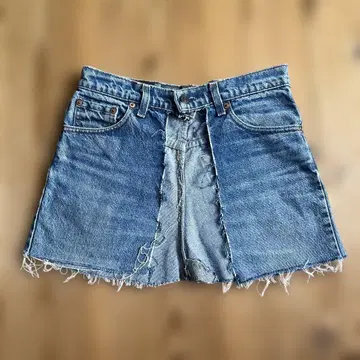 리바이스 데님 컷오프 미니 스커트