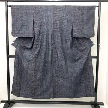 P-107 명주 단옷 순수 실크 기모노 바치 카라