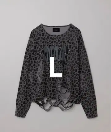 grancy 올 패턴 라인 스톤 그래픽 롱 T