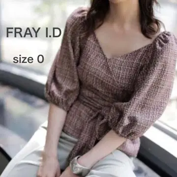 FRAYI.D 프레이 아이디 상의 카슈쿨 트위드 리본