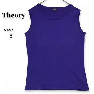 Theory 띠어리 여성용 상의 슬리브리스 니트 보라색 사이즈 2