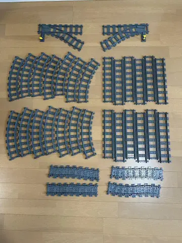 레고 기차 레일 레일 대량 60개 직선 커브 유연한 기차