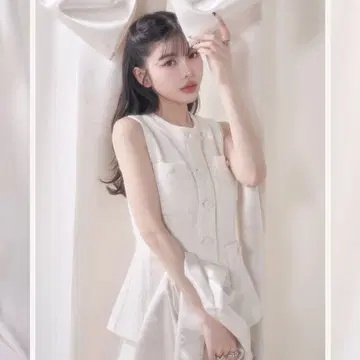 Darich 썸머 트위드 슬리브리스 자켓