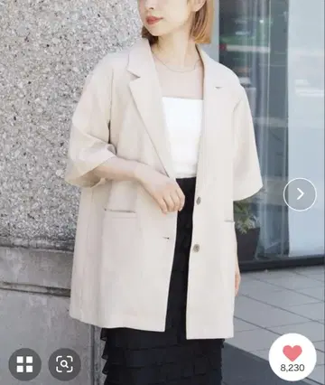 tiptop 린넨 같은 반팔 테일러드 자켓