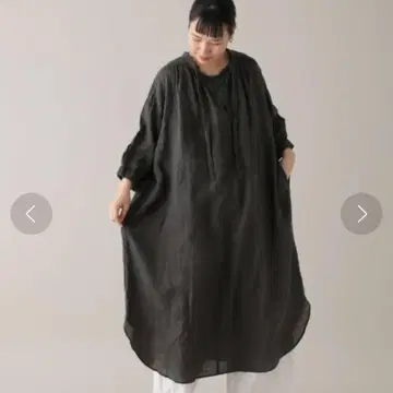 내추럴 바이크 클립 린넨 원피스