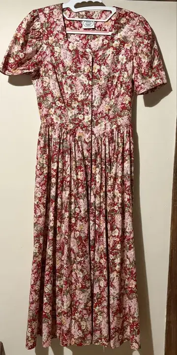 laura ashley 로라 애슐리 꽃무늬 원피스 빨간색