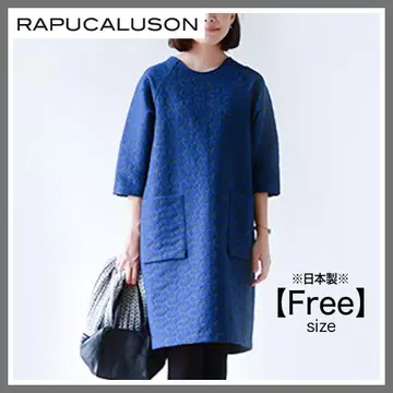 RAPUCALUSON 라푸카루손 미쓰마타 무늬 원피스 자카드 직물 일본제