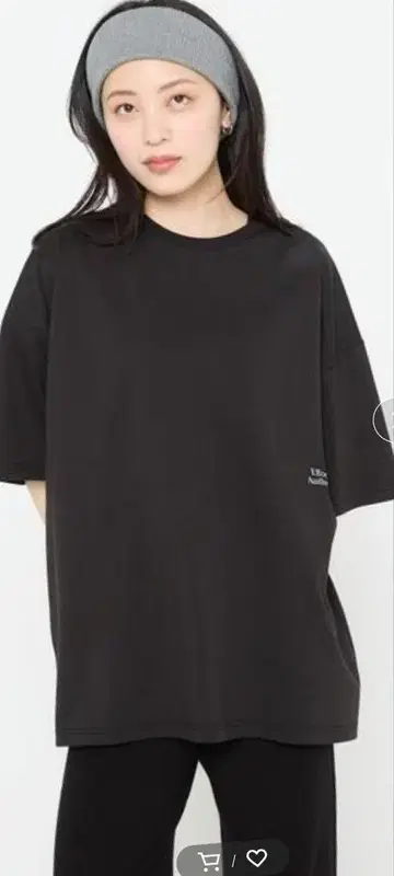 JEANASIS Les Fleurs 백 LOGO TEE 블랙