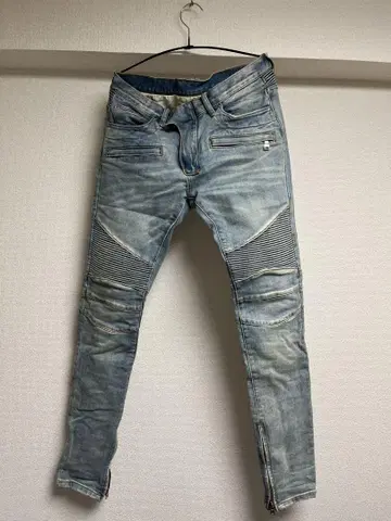 mnml 스트라이프 패널 데님 팬츠
