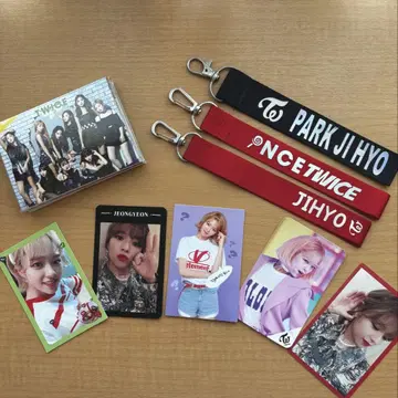 TWICE JIHYO JEONGYEON 키링 카드 스티커 세트