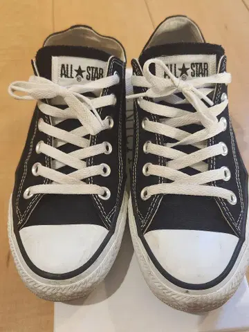 ALL STAR 블랙 로우 컷 스니커즈 25cm
