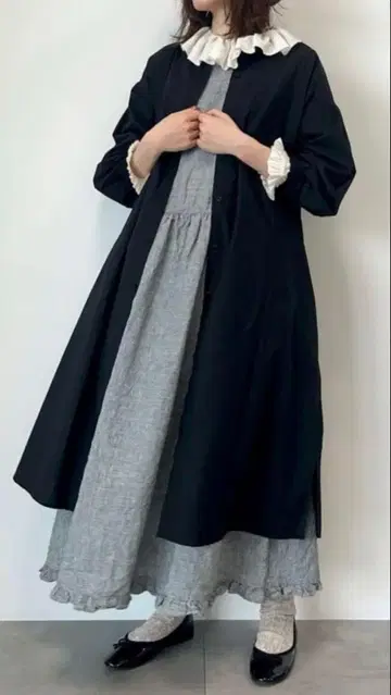 사만사 모스모스 원피스 밴드 카라 루즈한 원피스 원피스