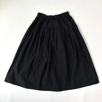 얀마 산업 아이즈 목화 턱 스커트 블랙