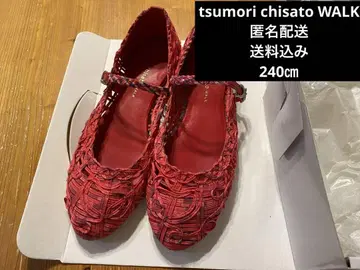 츠모리치사토 tsumori chisato WALK 빨간색 플랫슈즈
