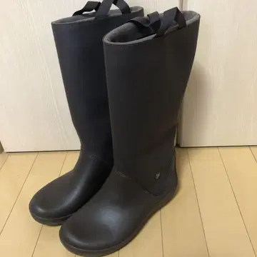 <> 크록스 레인부츠 롱 브라운