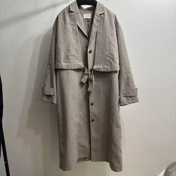 YEAR 린넨 베이지 롱 코트