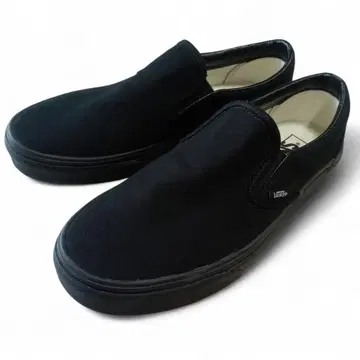 미사용 VANS 반스 클래식 슬립온 올 블랙 27cm 블랙