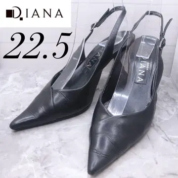 diana 다이애나 스틸레토 스트랩 펌프스 블랙 뮬 22.5