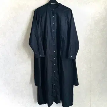 일본제 밴드 카라 원피스 블랙 롱 기장 루즈한 사이즈감