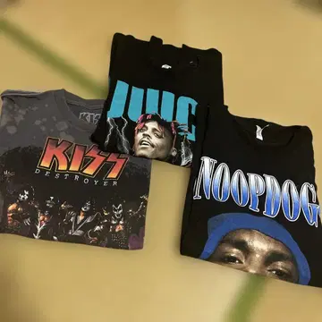 Juice Wrld Snoop Dogg KISS 랩 티셔츠