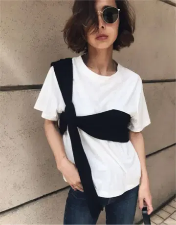 아메리 빈티지 틸트 숄더 티셔츠