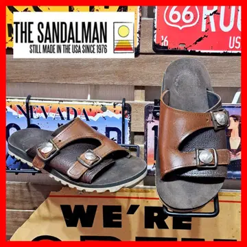 THE SANDALMAN 샌들맨 샤크 밑창 콘초 가죽 샌들