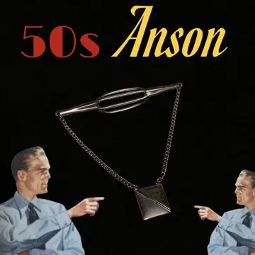 빈티지 넥타이 핀 체인 로커빌리 50s 미국 레트로 신사