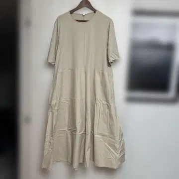 COS 베이지 반팔 티셔츠 원피스 S 사이즈