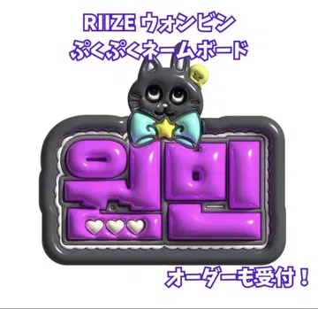 RIIZE 원빈 부채 푹신한 네임 보드 오더